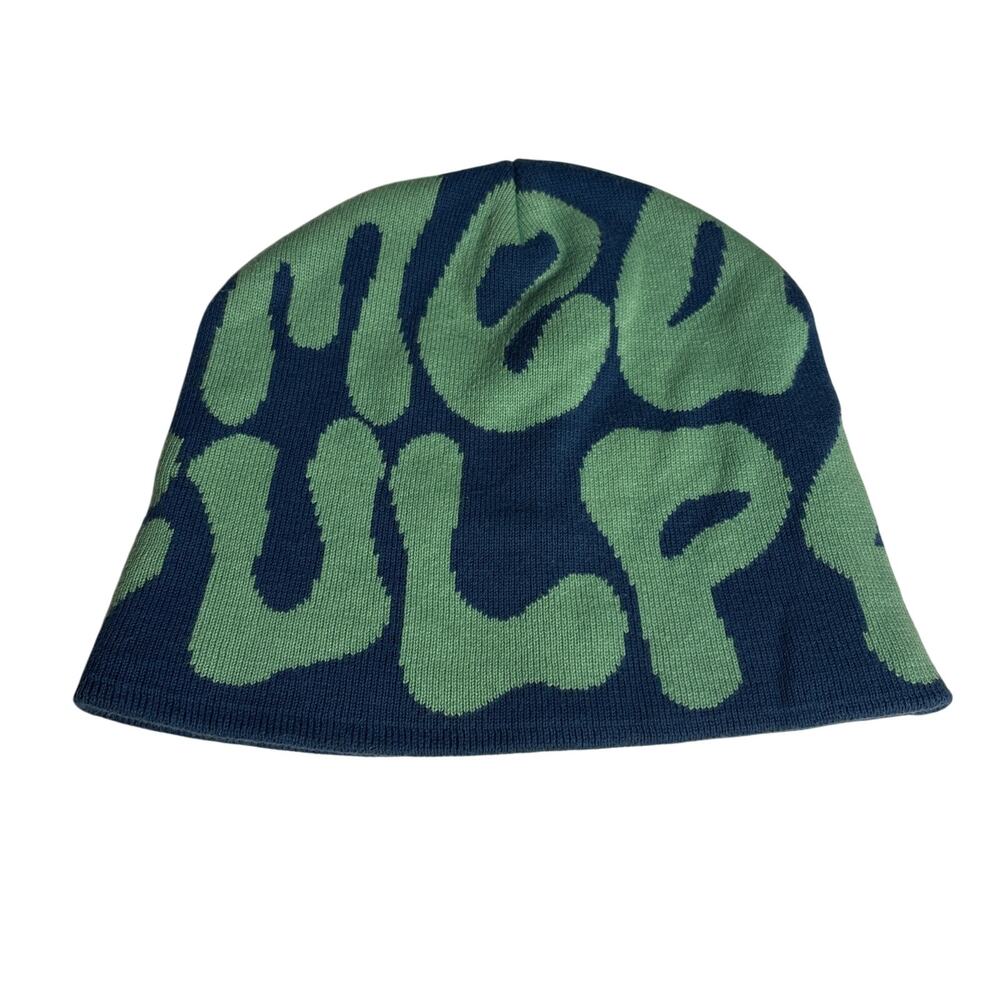 GENUINE Beautiful Dark Bluish Teal and Green Mea Culpa Beanie